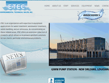 Tablet Screenshot of etec-sales.com